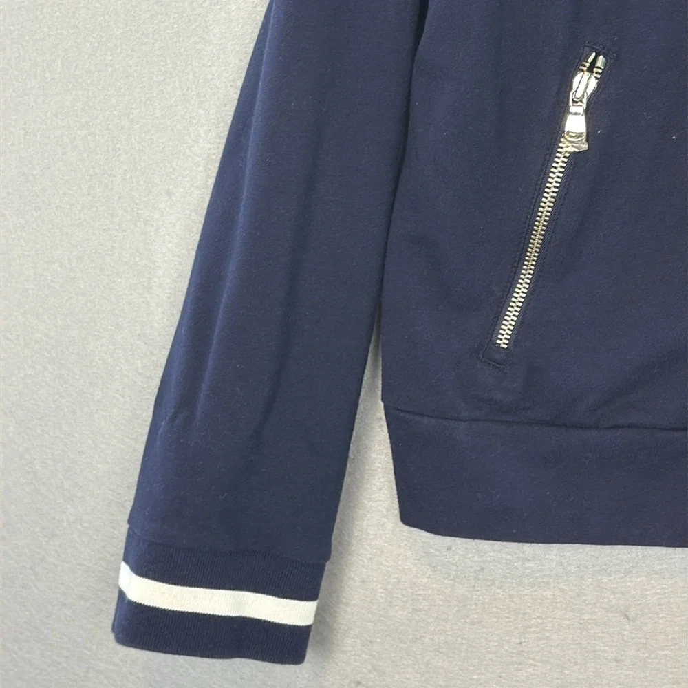 Lauren Ralph Lauren - NWOT women’s navy full Zip-Up knit cotton bomber Jacket XL